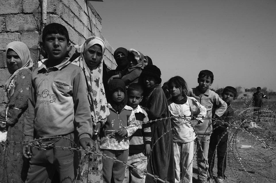 Children Of War, Hungry, Sadness, Waiting Line
